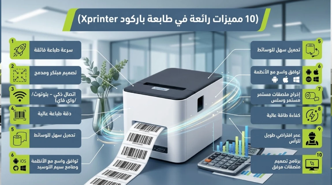 طابعة باركود xprinter 